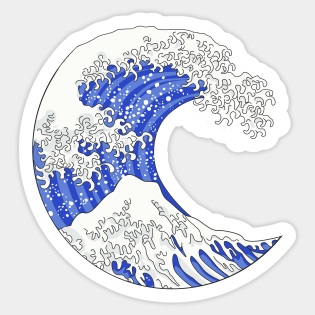 Great Blue Wave Sticker by XOOXOO